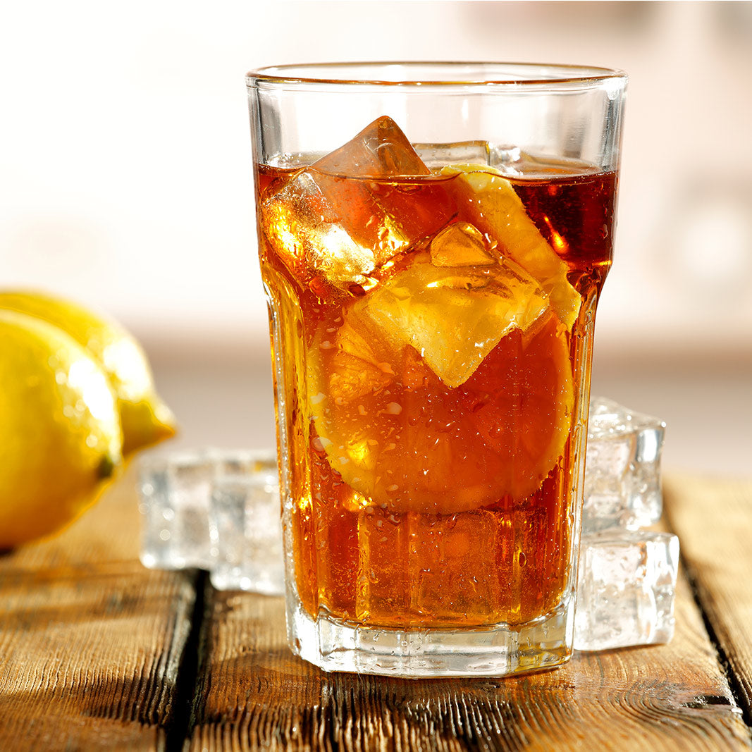 Glass of iced original barley tea also known as Ocha